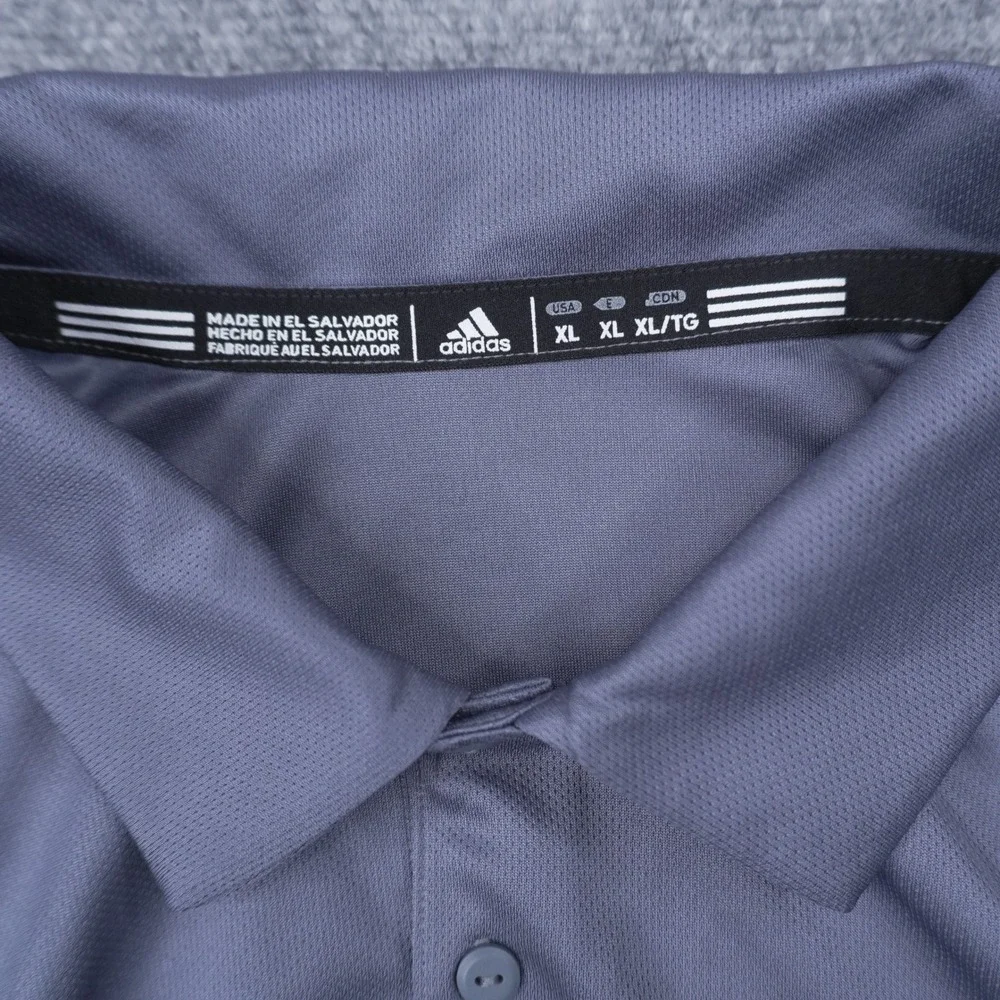 Adidas Polo Shirt Mens XL Grey Danbury Madhatters Hockey Aeroready Performance